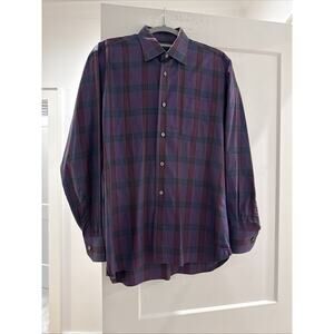 Calder Caramel Men’s Medium Purple Plaid Long Sleeve Limited Edition 1/150